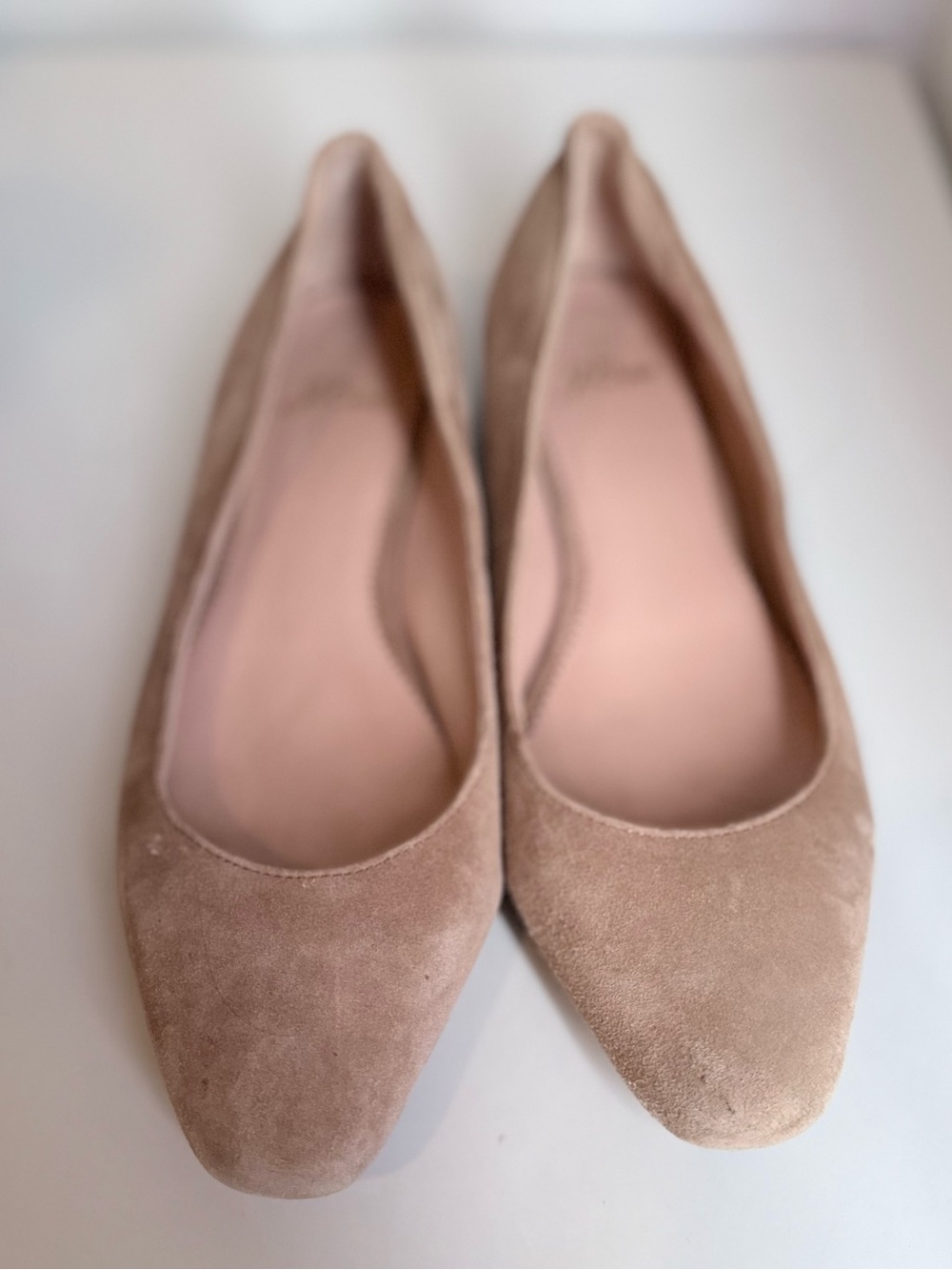 J.Crew Classic Suede Ballet Flats in Taupe